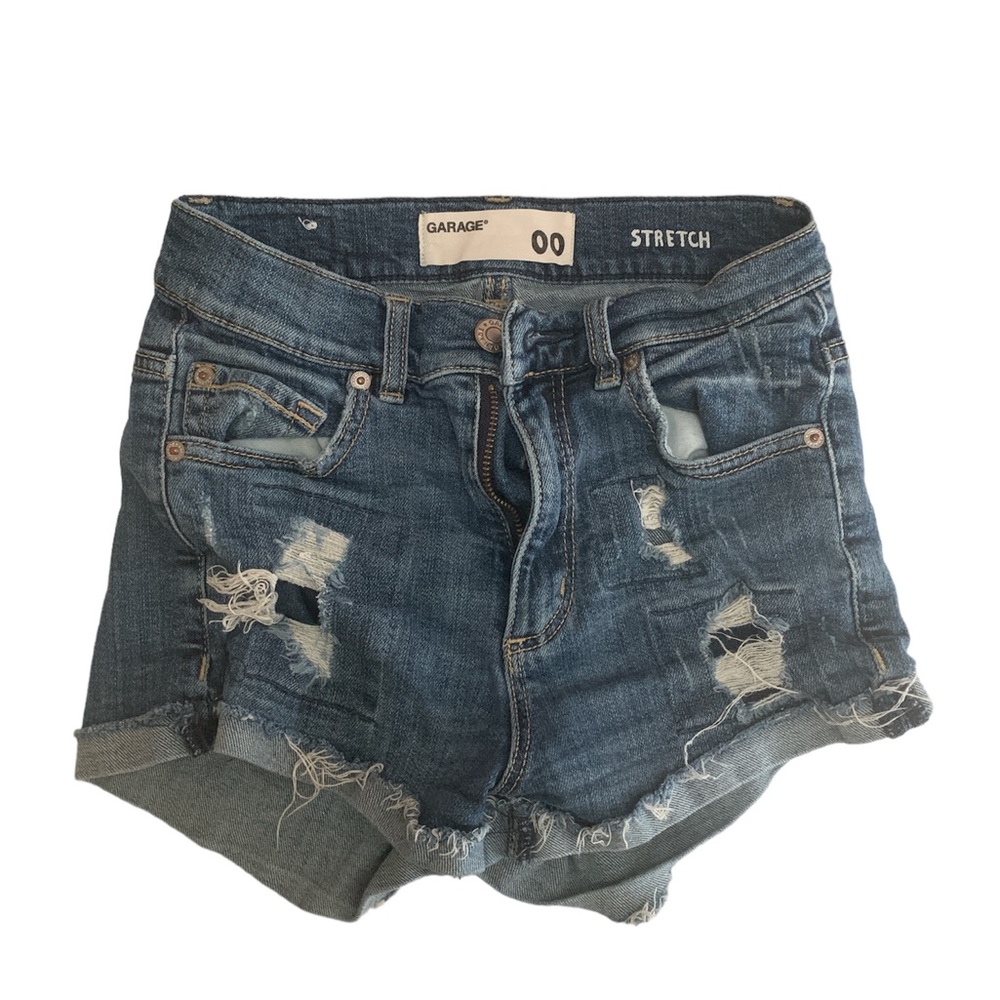 Garage Retro High Waist Denim Shorts - Size 00